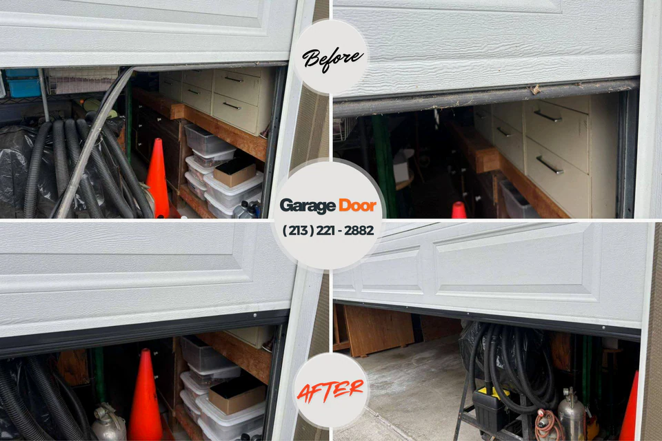 Before and after: garage door repair North Ballston Spa, NY